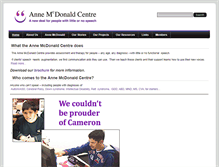 Tablet Screenshot of annemcdonaldcentre.org.au